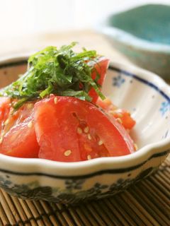 簡単☆トマトの大葉ぽん酢和え-レシピのメイン写真