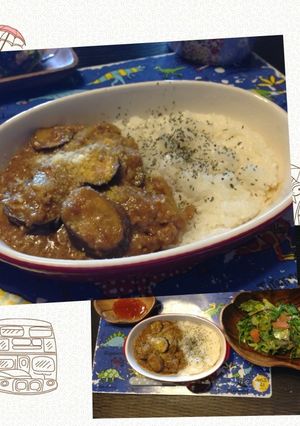 ひき肉と茄子とゴボウの和風キーマカレー☆-レシピのメイン写真
