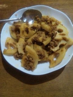 レンコンと豚ひきのカレー炒め-レシピのメイン写真