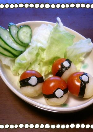 キャラ弁☆ミニモンスターボール！-レシピのメイン写真