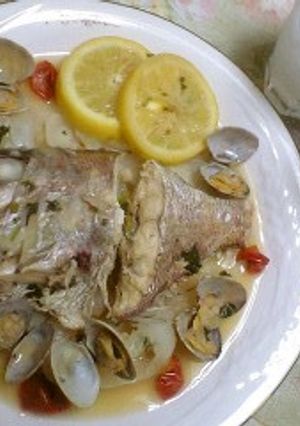 レモン風味のアクアパッツァ-レシピのメイン写真