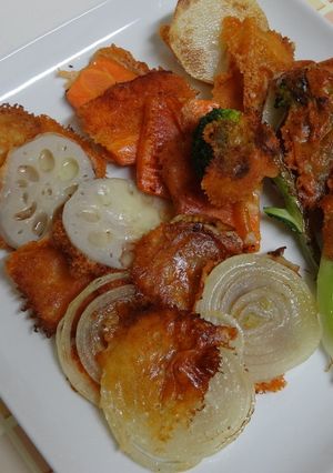 ビールに☆カリカリチーズの野菜ステーキ-レシピのメイン写真