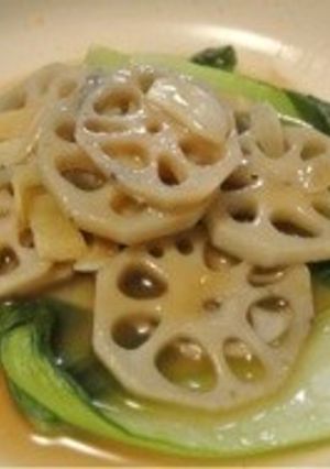 蓮根と青菜のとろとろ中華あん-レシピのメイン写真