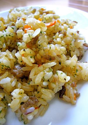 ランチ◎簡単♪大蒜バター醤油☆挽肉☆炒飯-レシピのメイン写真