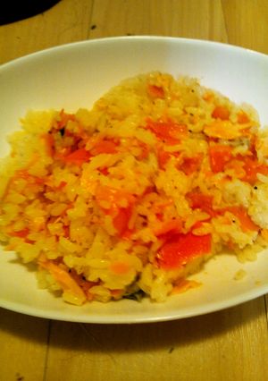 赤いご飯♥にんじんと鮭-レシピのメイン写真