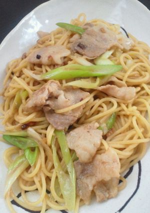 ゴマが香る豚しゃぶパスタ-レシピのメイン写真