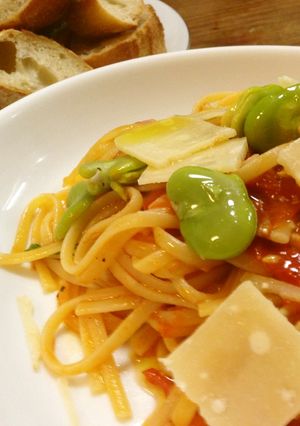 フレッシュトマトとそら豆のパスタ☆-レシピのメイン写真