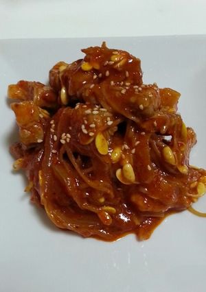 簡単な韓国料理。豚サムキョプサルのチム-レシピのメイン写真