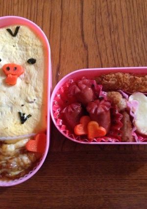 キャラ弁デコ弁・キイロイトリのオムライス-レシピのメイン写真