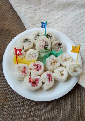 ヨーグルトのぐるぐる☆ロールサンド-レシピのメイン写真