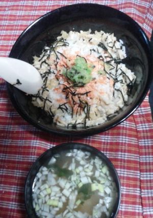 さっぱりしっかり朝飯！鮭と長芋丼-レシピのメイン写真