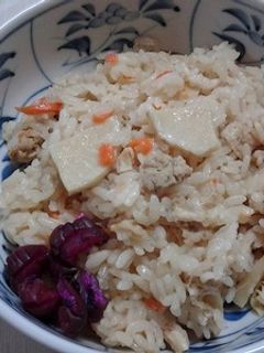 ストック食材で竹の子ご飯-レシピのメイン写真