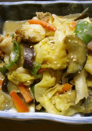 ホタテの味噌バター野菜炒め-レシピのメイン写真