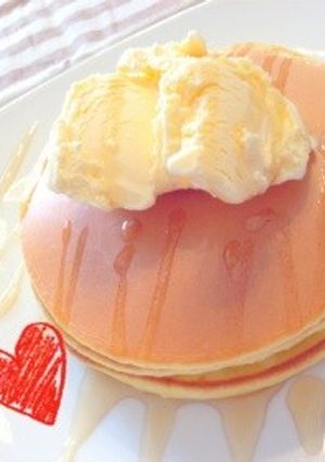 バニラアイス添え♡パンケーキ-レシピのメイン写真