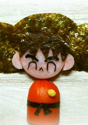 簡単キャラ弁おかず：ドラゴンボール悟空-レシピのメイン写真