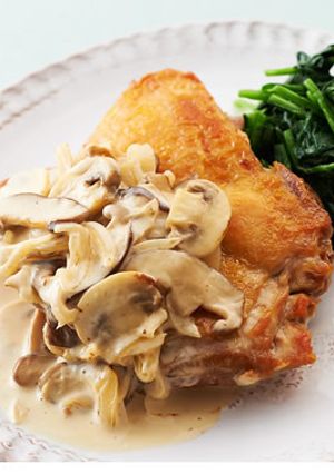 鶏もも肉のステーキ きのこソース-レシピのメイン写真