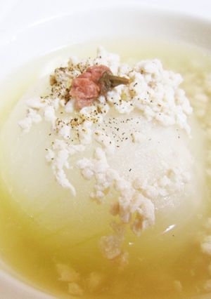新玉ねぎの鶏そぼろ薬膳スープ-レシピのメイン写真