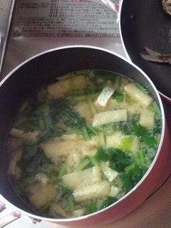 蕪の葉のお味噌汁-レシピのメイン写真