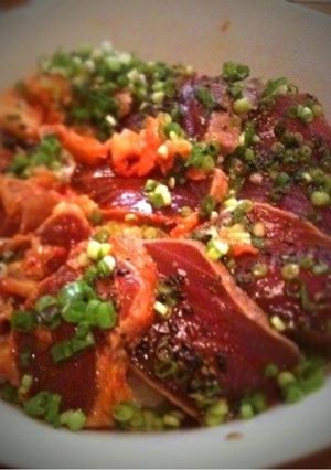 【温玉付】ネギまみれ2色の漬けマグロ丼-レシピのメイン写真
