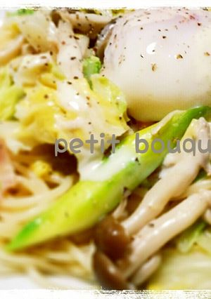 春キャベツのパスタ*カルボナーラ風-レシピのメイン写真