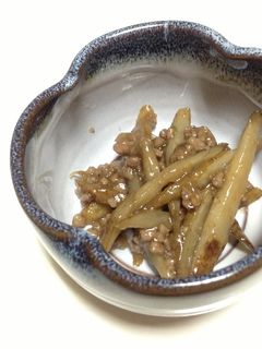 甘辛☆肉味噌ごぼう-レシピのメイン写真