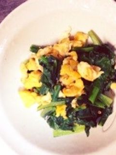 手軽にさっと!青菜と卵の菜の花炒め-レシピのメイン写真