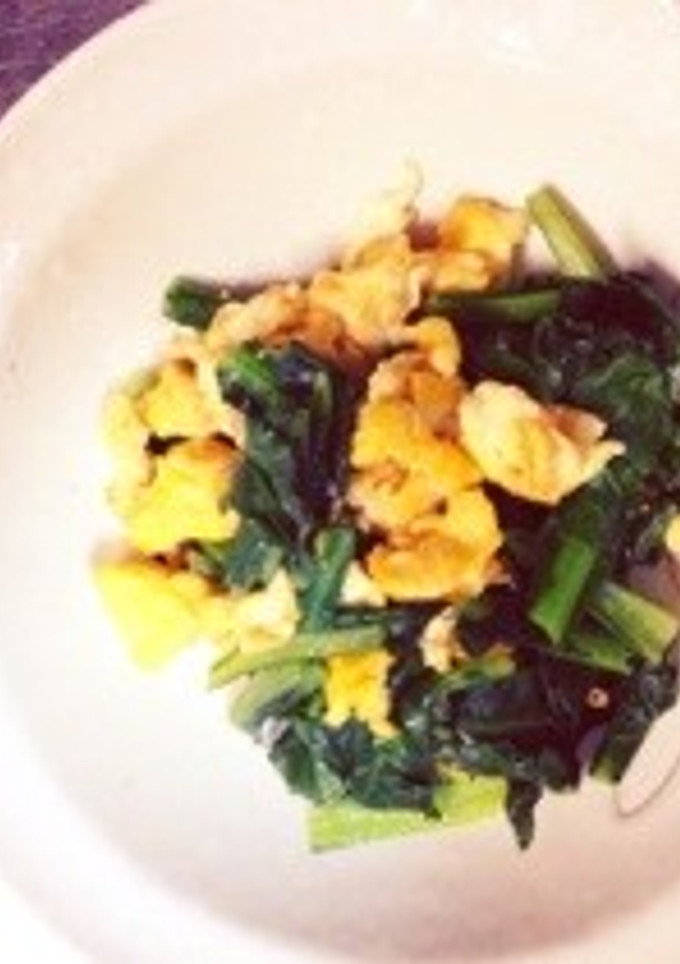 手軽にさっと！青菜と卵の菜の花炒め-レシピのメイン写真