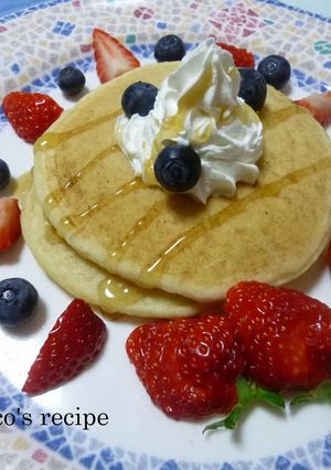 米粉のもちもちパンケーキ♡-レシピのメイン写真