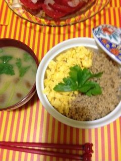 鶏そぼろ丼☻-レシピのメイン写真