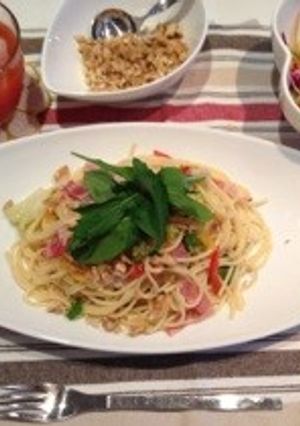 春キャベツとパプリカのペペロンチーノ♪-レシピのメイン写真