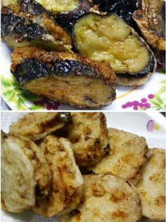 レンコンの挟み揚げ&なすの挟み揚げ-レシピのメイン写真