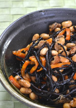 強火で時短調理！大豆とひじきの煮物-レシピのメイン写真