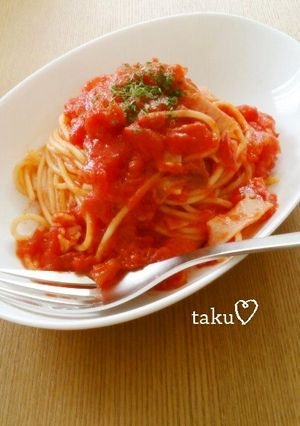 ピリっ辛トマトパスタ♪-レシピのメイン写真