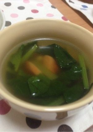 ＊小松菜でコンソメスープ＊-レシピのメイン写真
