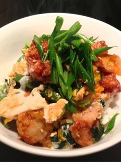 【簡単☆惣菜残り物】唐揚げの親子丼-レシピのメイン写真