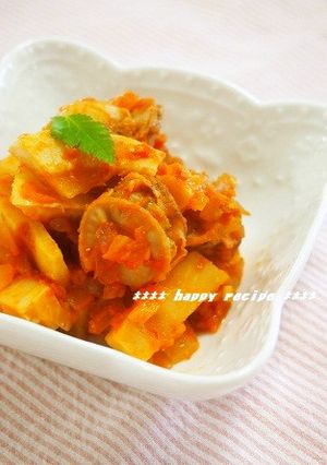 タケノコとホタテのトマト煮-レシピのメイン写真