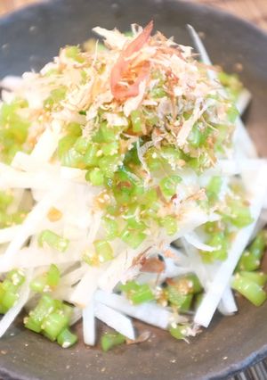 大根と大根葉の梅ドレサラダ-レシピのメイン写真