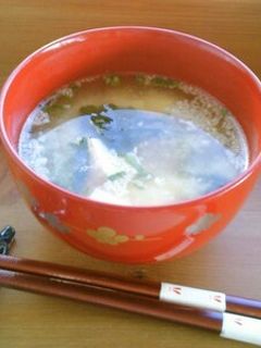レンジで簡単1人分味噌汁!-レシピのメイン写真