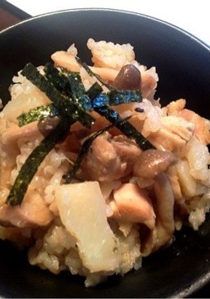 じゃが芋と長ネギと鶏のほっこり炊き込み飯-レシピのメイン写真