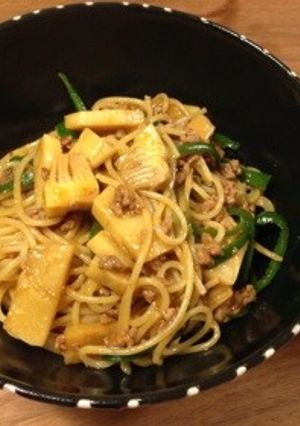 ♡筍とピーマンの中華風パスタ♡-レシピのメイン写真