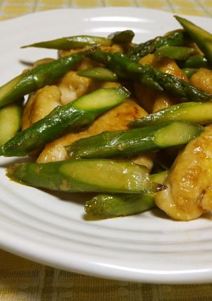鶏肉とアスパラのマヨ醤油炒め-レシピのメイン写真
