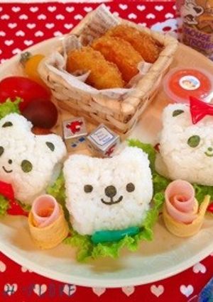 子どものお昼に！チキンカツ挟みおにぎり-レシピのメイン写真