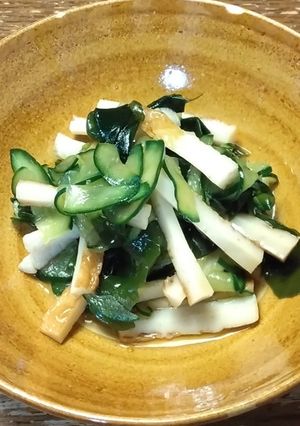 味つけ簡単！ちくわときゅうりとわかめの酢の物-レシピのメイン写真