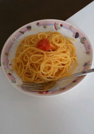 簡単!男の明太子パスタv-レシピのメイン写真