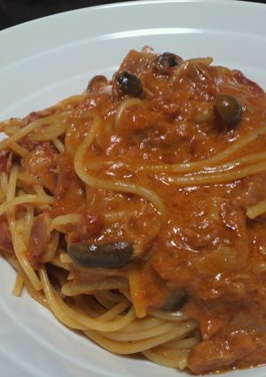 きのことベーコンのトマトクリームパスタ-レシピのメイン写真
