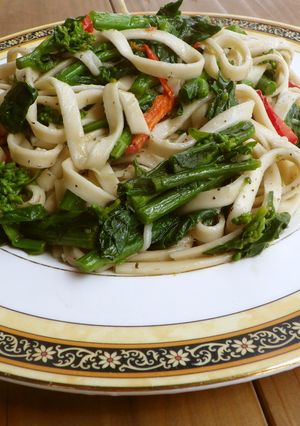 菜の花のうどんパスタ-レシピのメイン写真
