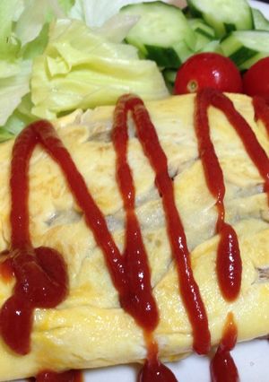 簡単！豆腐とミンチのヘルシーオムレツ☆-レシピのメイン写真
