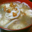 鶏団子と蓮根となめこの中華スープ