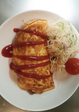 冷蔵庫の食材だけで出来る簡単オムライス-レシピのメイン写真