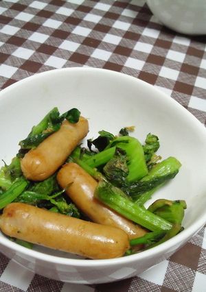 菜の花とウインナーの超簡単カレー炒め★-レシピのメイン写真